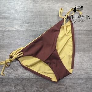 A.Che Tie Side Ruched Bikini Bottom Size S